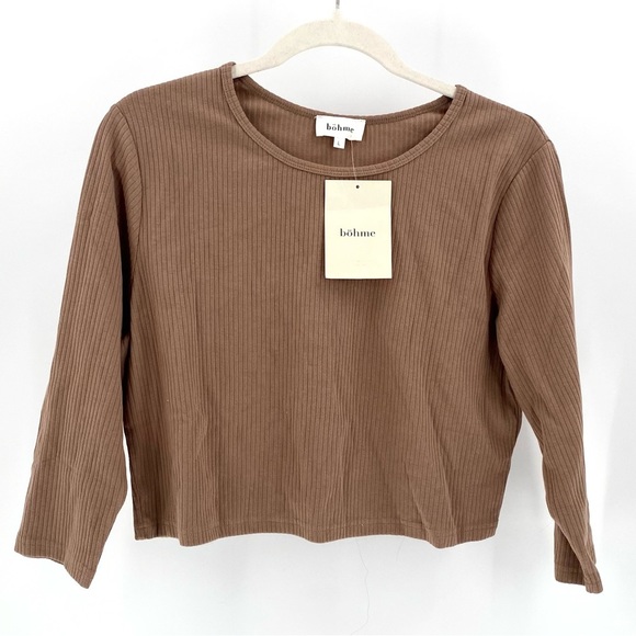 BOHME - Demetri Ribbed Top - Mocha - Picture 6 of 10